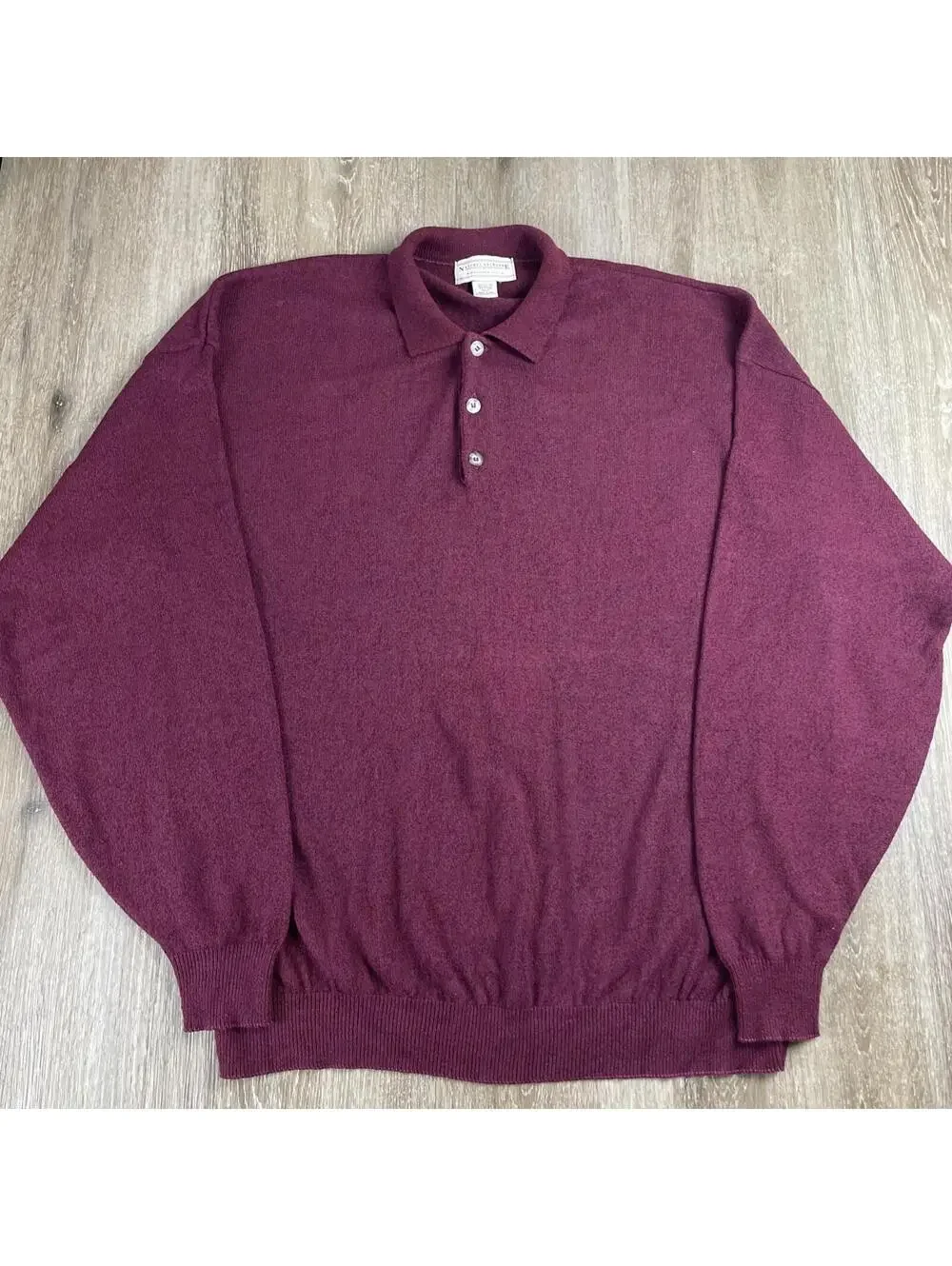 Vintage Natural Exchange Alexander Lloyd Sweater Henley Men's 3XLT Maroon